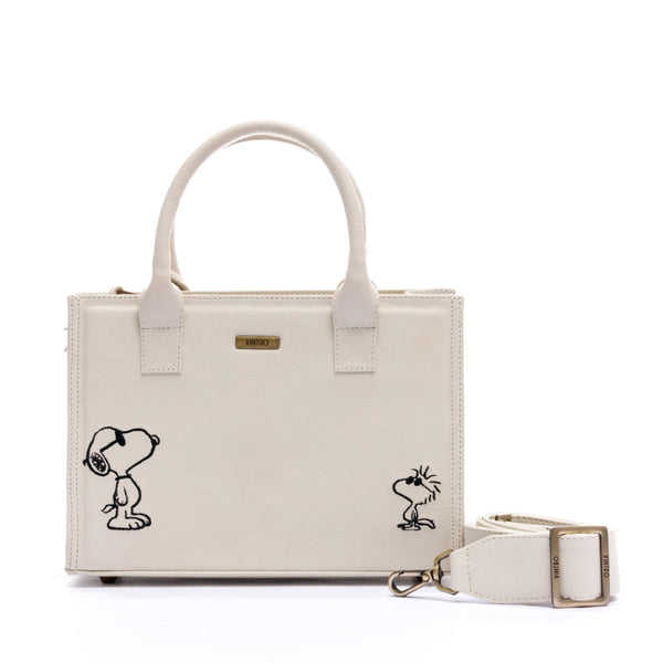 CARTERA PARA MUJER ESPAÑA BEIGE SNOOPY EN CUERO VEGANO