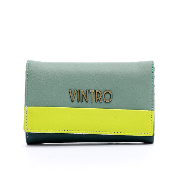 WALLET PARA MUJER MONACO VERDE EN CUERO VEGANO