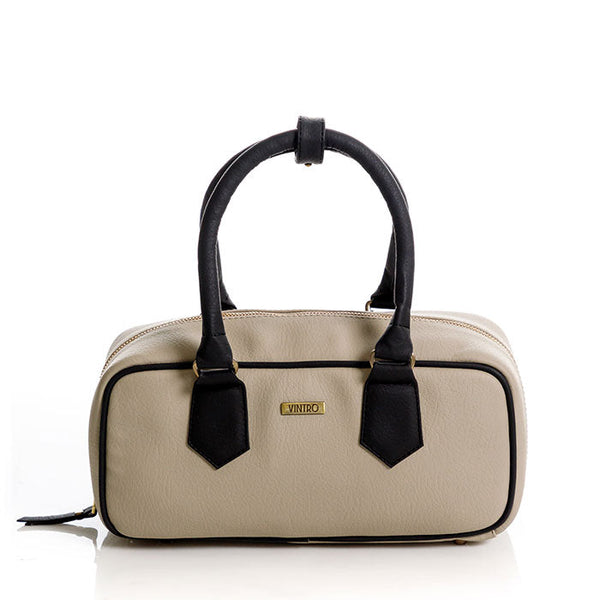 BOLSO MANOS LIBRES PARA MUJER MIAMI GRIS EN CUERO VEGANO